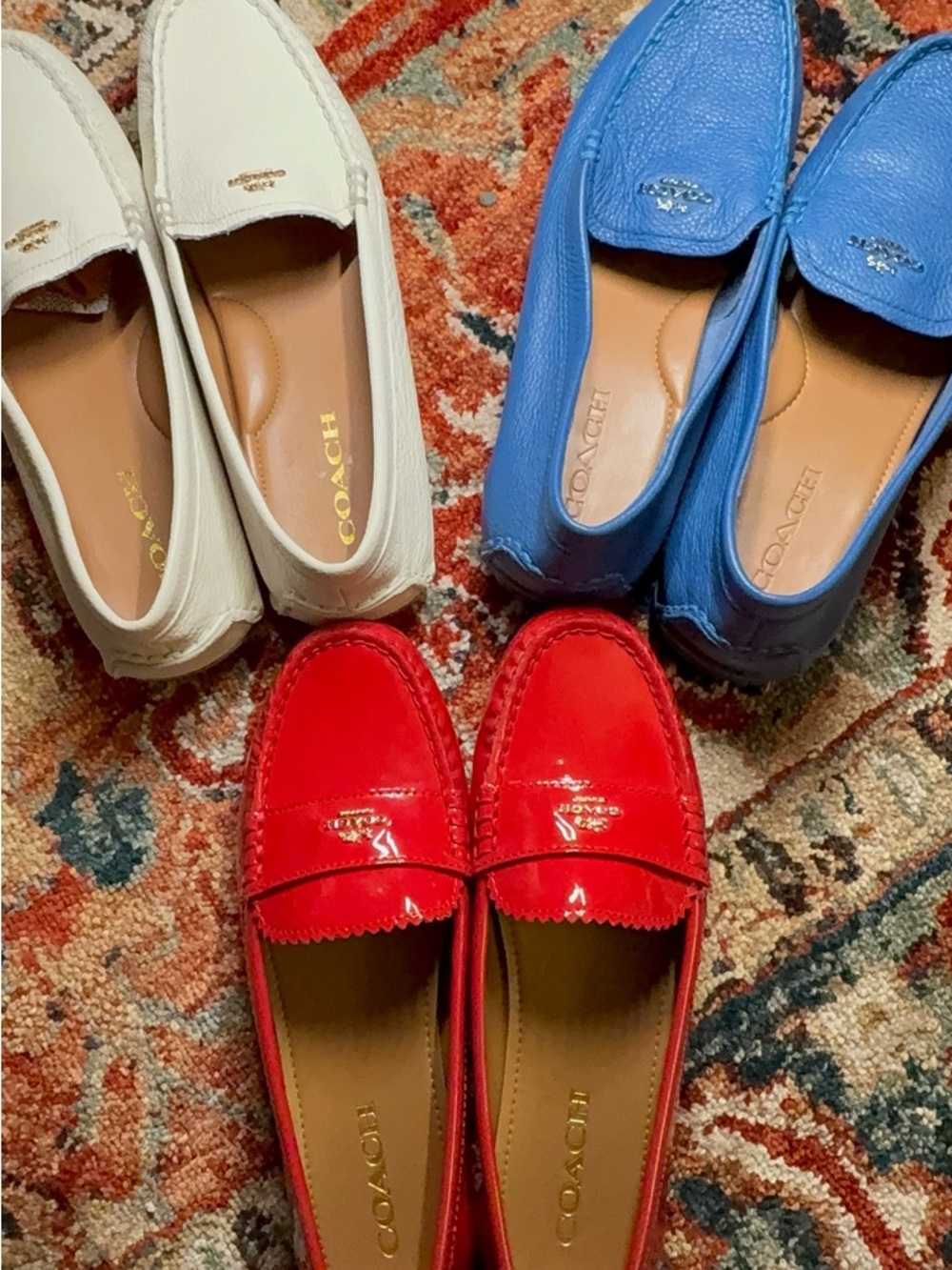 COACH BLUE ONLY Penny Loafers excellent condition size 8 - Picture 2 of 4
